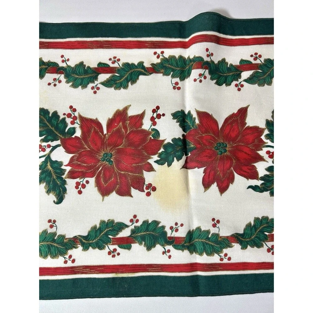 Vintage Lot of Vtg Christmas Cloth 9 Potholders 8 Napkins Table Kitchen Decor